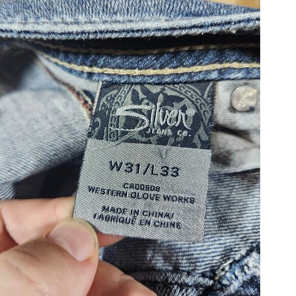 Silver Jeans Co Suki Surplus 34x31 Bootcut Rustic Western Cowgirl Chic Mid-Rise - Picture 8 of 9